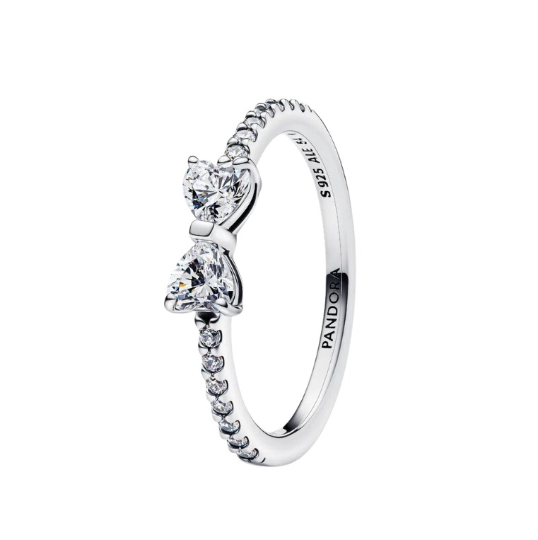 Pandora Sparkling Bow sormus 193510C02