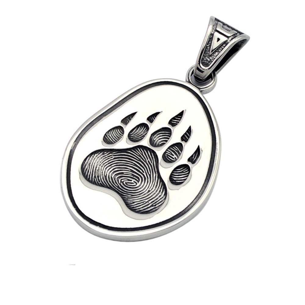 Northern Viking Jewelry Bear Paw Amulet kaulakoru 50 cm NVJRS144
