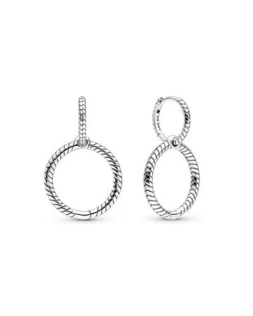 Pandora Moments Charm Double Hoop Earrings 299562C00