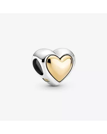 Pandora Domed Golden Heart Charm 799415C00