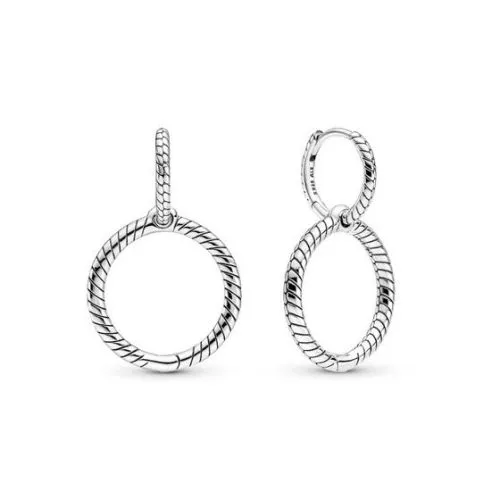 Pandora Moments Charm Double Hoop Ohrringe 299562C00-1