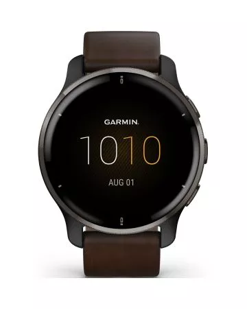 Garmin Venu 2 Plus with Black + Slate, leather 010-02496-15-0