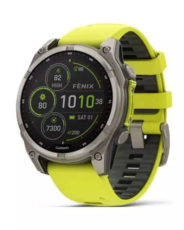 Garmin Fenix 8 Sapphire Solar Titanium 47 mm keltainen 010-02906-21-1