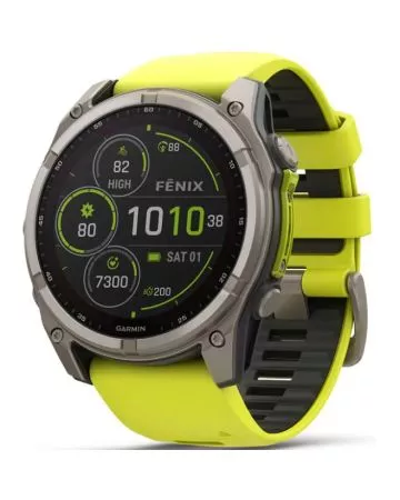 Garmin Fenix 8 Sapphire Solar Titanium 51 mm keltainen 010-02907-21