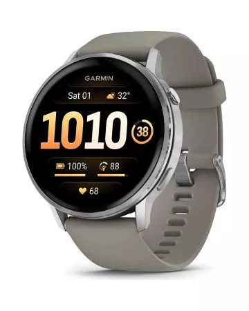 Garmin Venu 4 45mm Silver with Silver Gray Silicone Band 010-03014-01