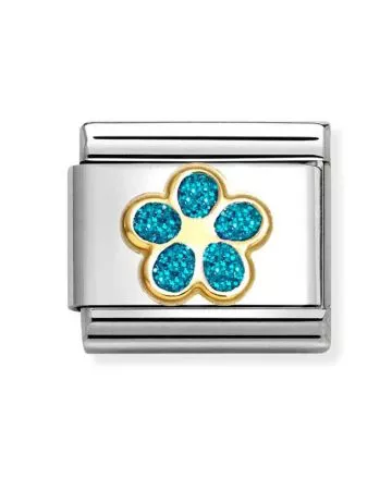 Nomination Classic Vaaleansininen kukka 030220/16