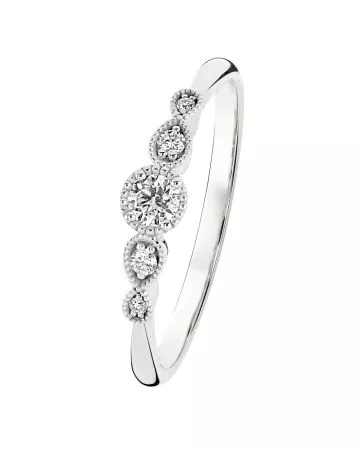 Kohinoor Clara timanttisormus / valkokulta 033-269V-13-5