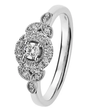 Kohinoor Clara Queen -timanttisormus 033-269V-22-1