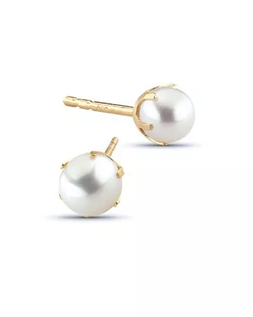 Kultaiset helmikorvakorut 4 mm 1004valk-4-4,5mm