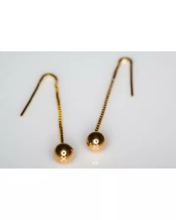 Kultaiset ketjukorvakorut, pallo 20082