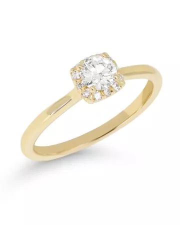 Beat Of Love Cushion Halo sormus / laboratoriotimantit R-8314LD