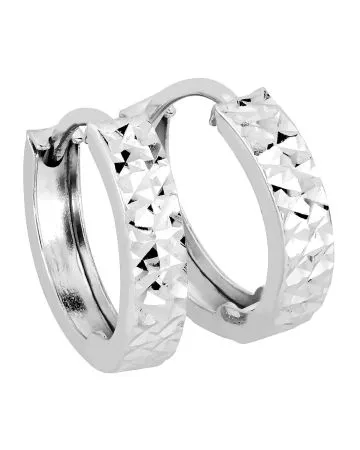 Valkokultaiset rengaskorvakorut CSR 620 WG