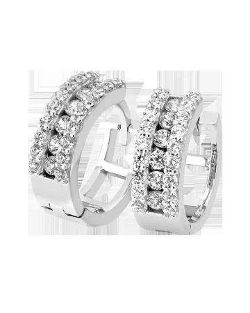 Valkokultaiset rengaskorvakorut EE0416-02