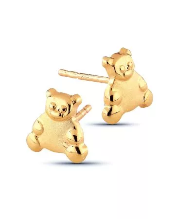 Kultaiset korvakorut, nalle 147721M