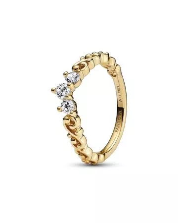 Pandora Ring Stackable Regal Swirl Tiara 14k gold-plated sormus 162232C01-1