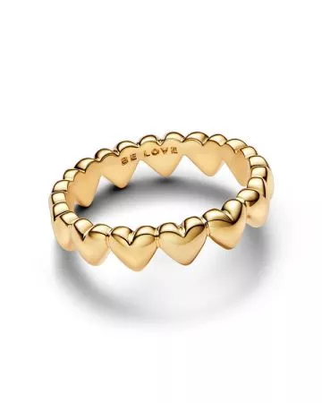 Pandora Row of Hearts sormus 163427C00-1