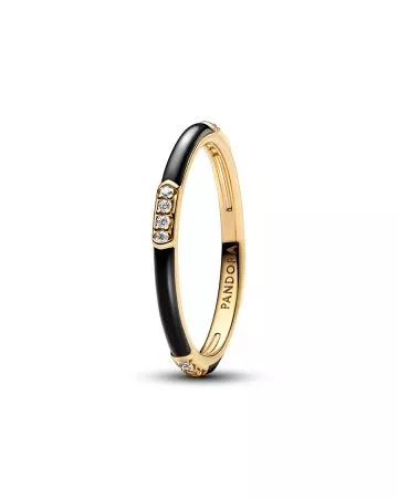 Pandora Black Enamel & Stones sormus 163686C01-1