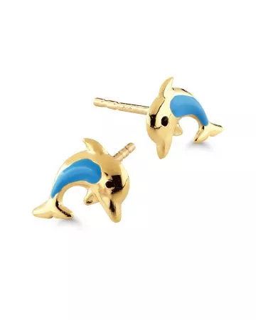 Kultaiset korvakorut, delfiini 174011sin