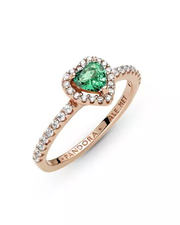 Pandora Rose Heart Green sormus 188421C03-4