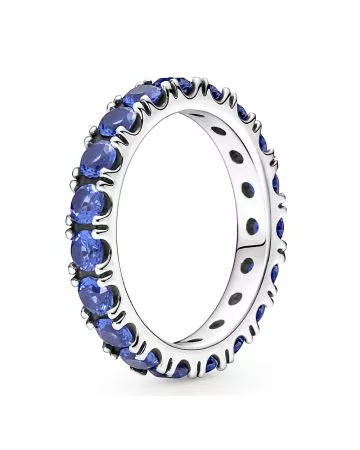 Pandora Sparkling Row Eternity Blue sormus 190050C02