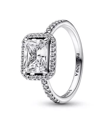 Pandora Timeless Stackable Rectangular Sparkling Halo sormus 192391C01