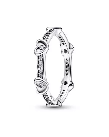 Pandora Sparkling Hearts sormus 192496C01