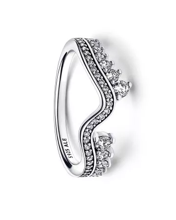 Pandora Timeless Ring Stackable Sparkling Asymmetric Wave sormus 192543C01