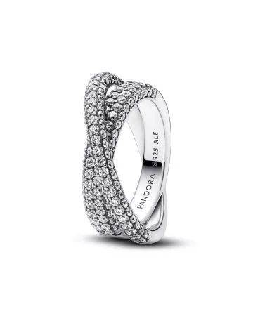 Pandora Sparkling Pave Crossover Dual sormus 193022C01