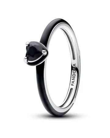 Pandora ME Black Chakra Heart Ring 193088C01