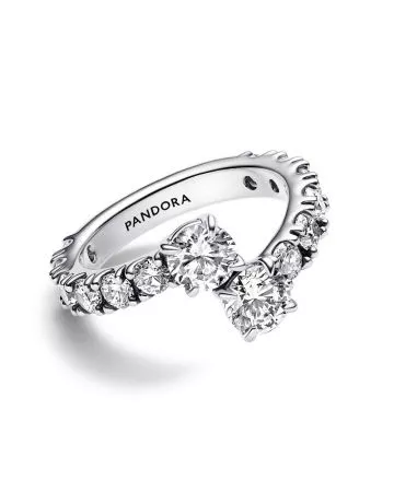 Pandora Sparkling Overlapping Band sormus 193149C01-1