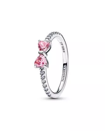 Pandora Sparkling Pink Bow sormus 193510C01-1