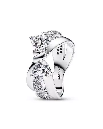 Pandora Sparkling Bow Crossover sormus 193553C01-1