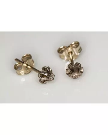 Valkokultaiset timanttikorvakorut 20179