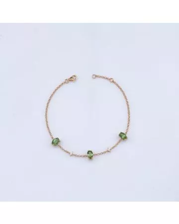 Bulevardi Gemstone rannekoru / vihreä turmaliini 0,10ct  BLVD2042