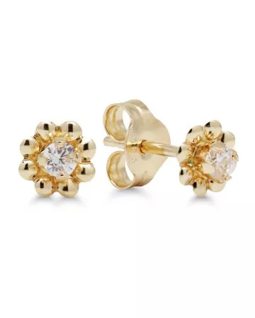 Kultaiset kukkakorvakorut 23-1007Z