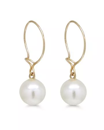 Kultaiset helmikorvakorut koukulla 23-1014valk