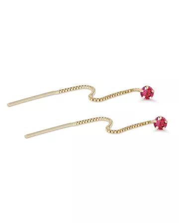 Kultaiset ketjukorvakorut, pinkki 23-1029pink