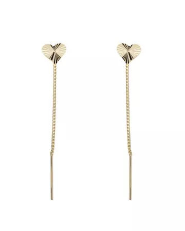 Kultaiset ketjukorvakorut, sydän 23-1031