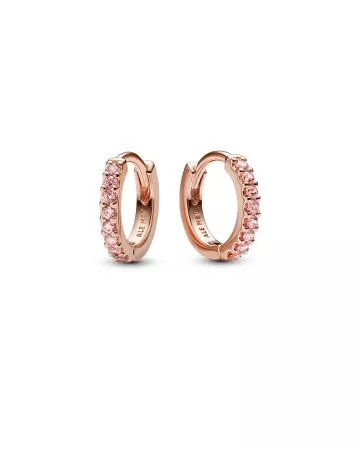 Pandora Sparkling Pink Huggie Hoop Earrings 283015C01