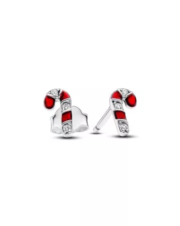 Pandora Sparkling Candycane Earrings 292996C01