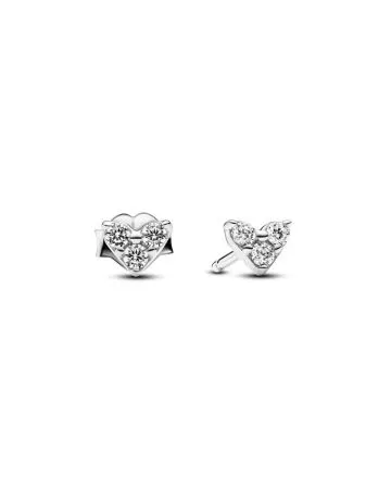 Pandora Triple Stone Heart Stud korvakorut 293003C01