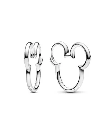 Pandora Disney Mickey Mouse Silhouette Hoop Earrings 293528C00