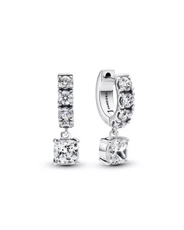 Pandora Pavé Dangle Hoop Earrings 293547C01