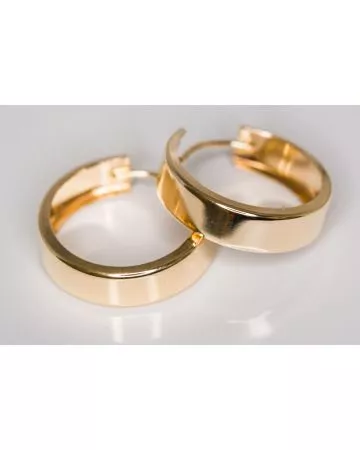 Kultaiset rengaskorvakorut 4 x15 mm 30022