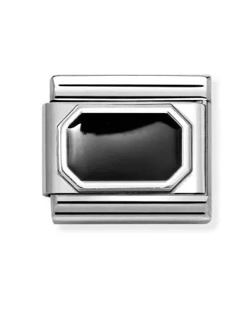 Nomination Classic Silvershine / Musta kivi 330206/34