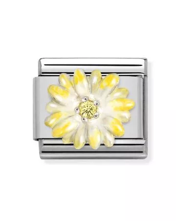 Nomination Classic Silver / keltainen kukka 330321/04