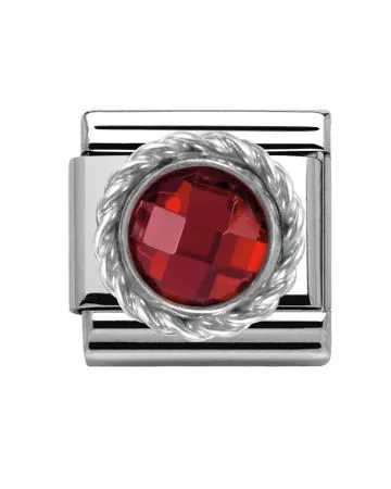 Nomination Classic Silvershine / punainen kivi 330601/005