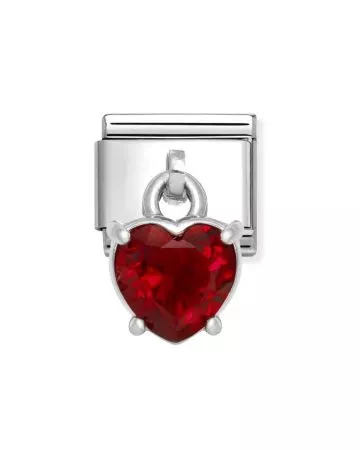 Nomination Classic Silvershine Punainen Sydän 331812/13