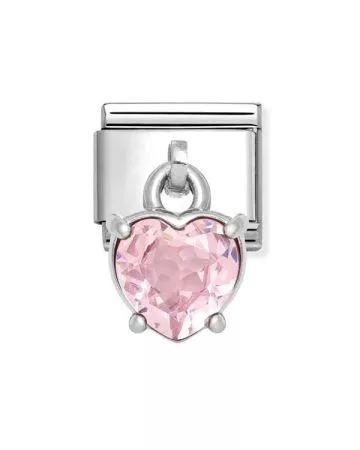 Nomination Classic Vaaleanpunainen sydän 331812/14