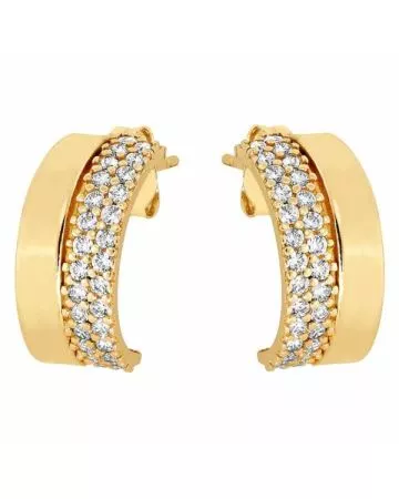 Kultaiset puolirengaskorvakorut tapilla 3353E.4-2